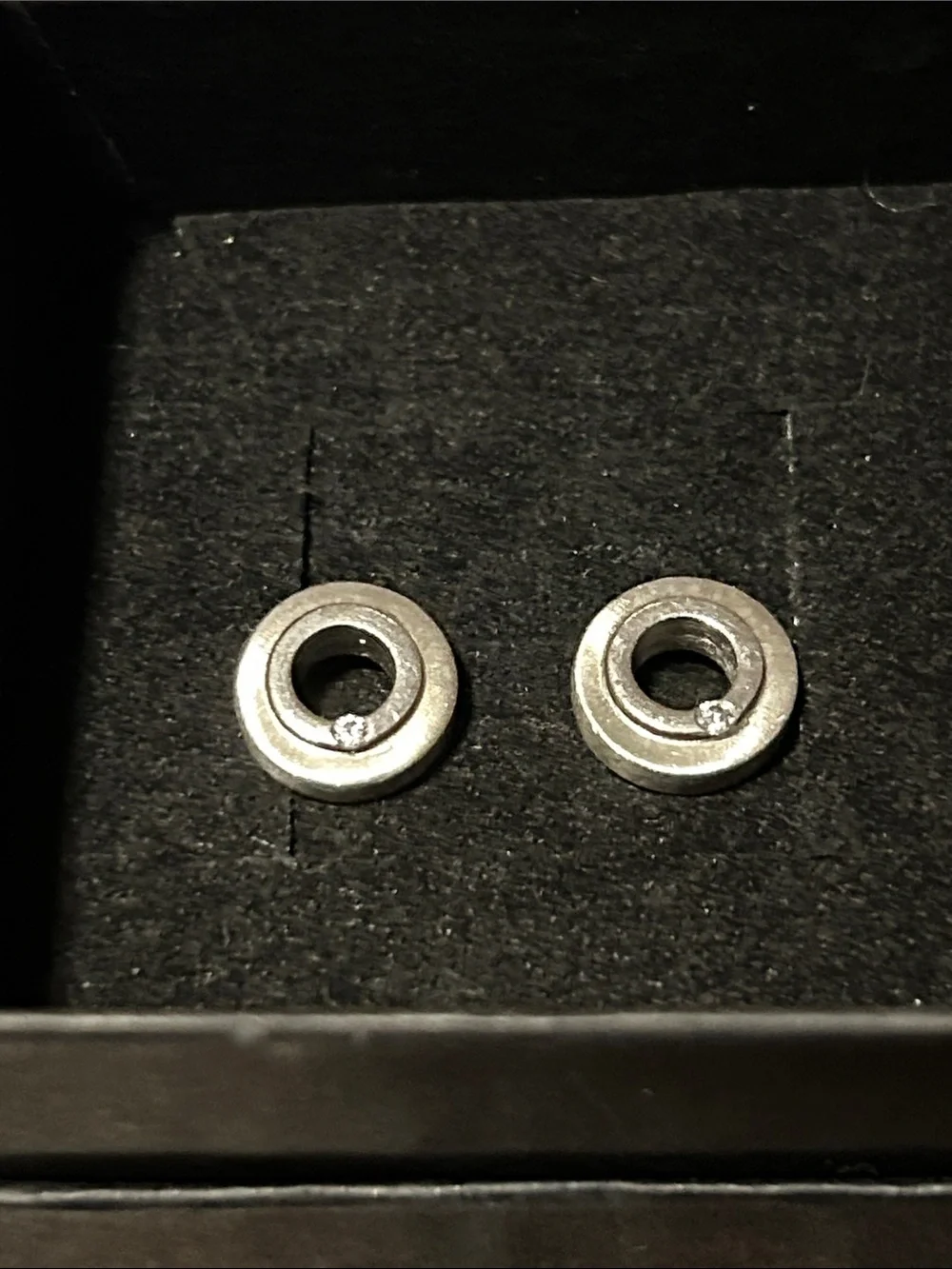 925 Sterling Silver Vintage Modernist Stud Earrings